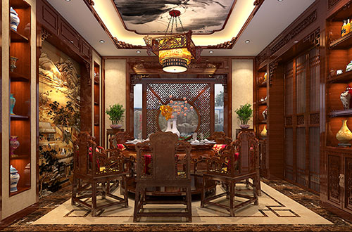 资阳温馨雅致的古典中式家庭装修设计效果图